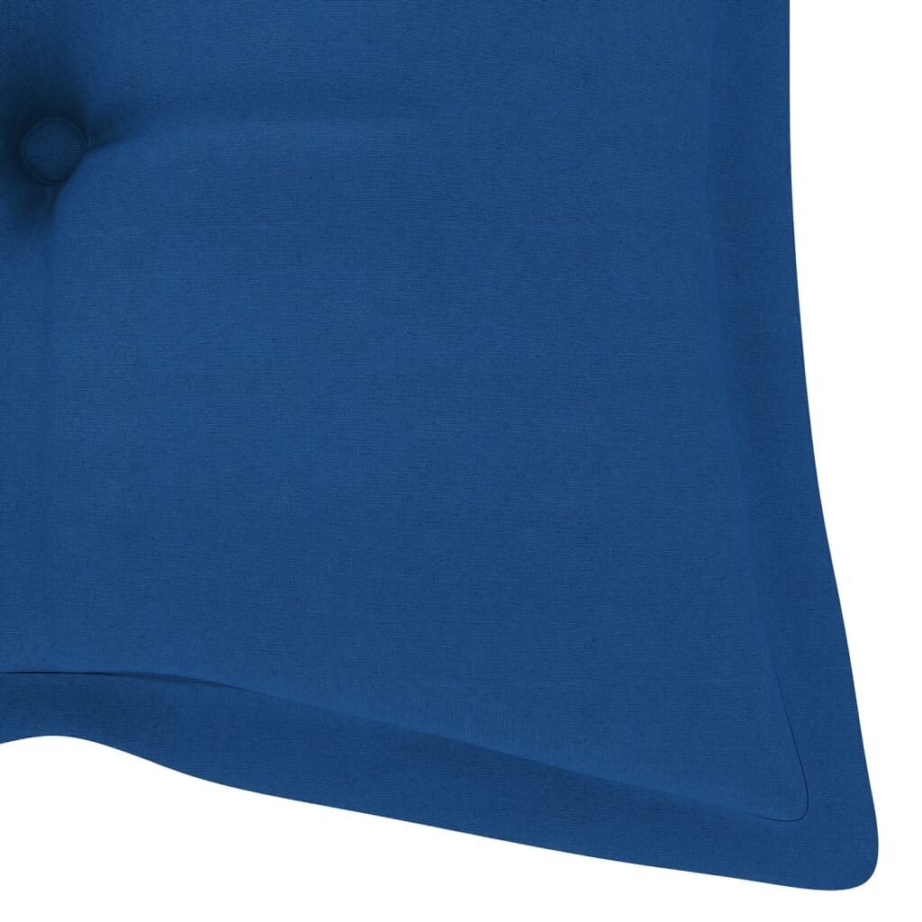 vidaXL dārza sola matracis, 120x50x7 cm, zils audums cena un informācija | Krēslu paliktņi | 220.lv