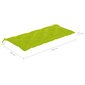 vidaXL dārza sola matracis, 120x50x7 cm, spilgti zaļš audums cena un informācija | Krēslu paliktņi | 220.lv