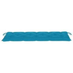 vidaXL dārza sola matracis, 150x50x7 cm, gaiši zils audums cena un informācija | Krēslu paliktņi | 220.lv