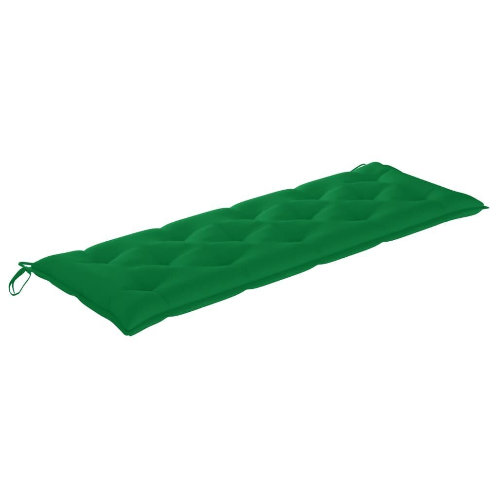 vidaXL dārza sola matracis, 150x50x7 cm, zaļš audums cena un informācija | Krēslu paliktņi | 220.lv