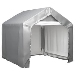 vidaXL uzglabāšanas telts, pelēka, 180x180 cm, cinkots tērauds цена и информация | Беседки | 220.lv