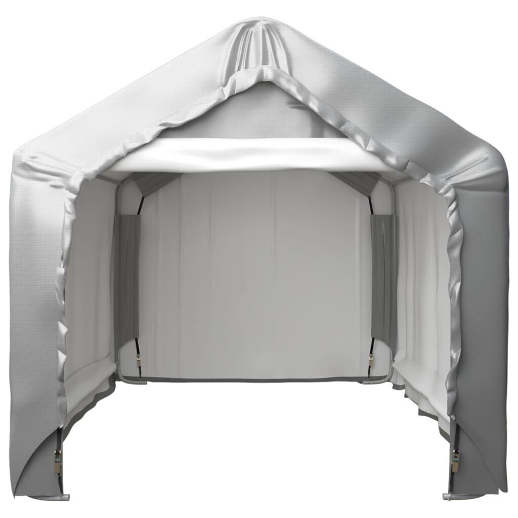 vidaXL uzglabāšanas telts, pelēka, 180x180 cm, cinkots tērauds cena un informācija | Dārza nojumes un lapenes | 220.lv