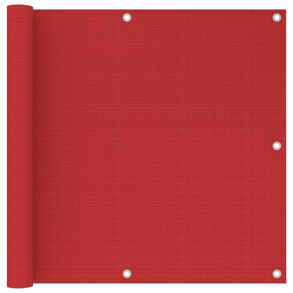 Balkona aizslietnis vidaXL, 90x300 cm, sarkans cena un informācija | Saulessargi, markīzes un statīvi | 220.lv