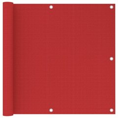 Balkona aizslietnis vidaXL, 90x500 cm, sarkans cena un informācija | Saulessargi, markīzes un statīvi | 220.lv