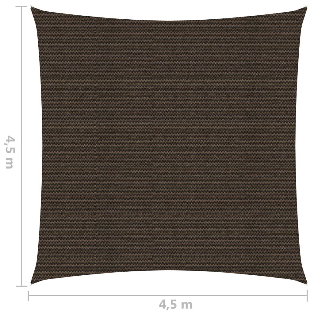 Saulessargs vidaXL, 4.5x4.5 m, brūns cena un informācija | Saulessargi, markīzes un statīvi | 220.lv
