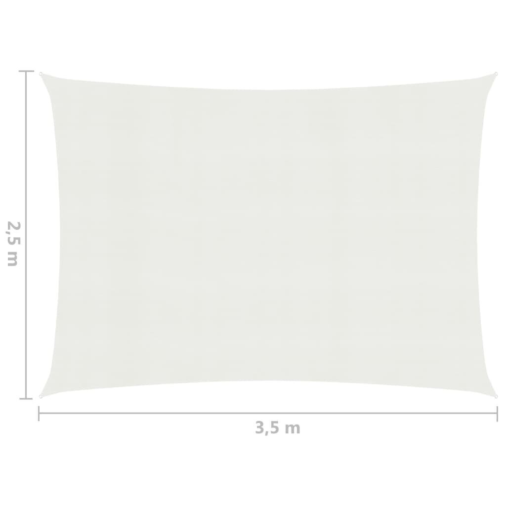Saulessargs vidaXL, 2.5x3.5 m, balts cena un informācija | Saulessargi, markīzes un statīvi | 220.lv