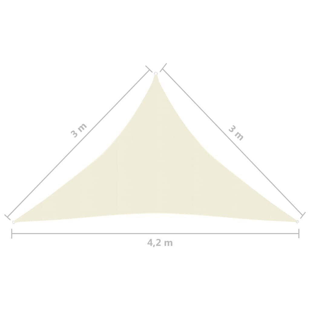 Saulessargs vidaXL, 3x3x4.2 m, krēmkrāsas cena un informācija | Saulessargi, markīzes un statīvi | 220.lv