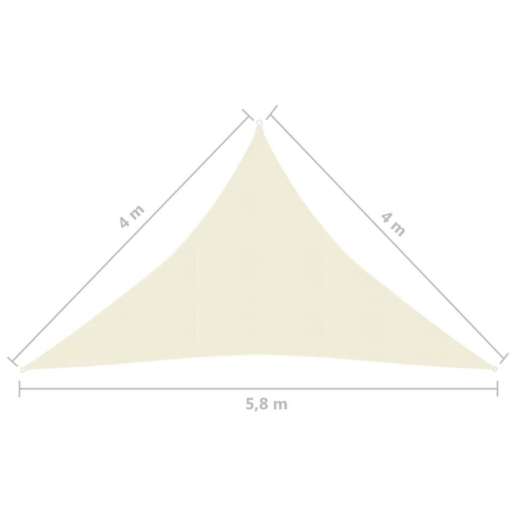 Saulessargs vidaXL, 4x4x5.8 m, krēmkrāsas cena un informācija | Saulessargi, markīzes un statīvi | 220.lv