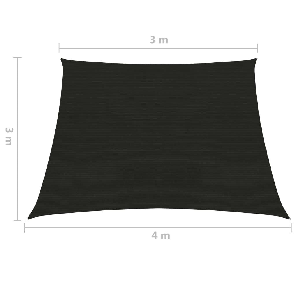 Saulessargs vidaXL, 3/4x3 m, melns cena un informācija | Saulessargi, markīzes un statīvi | 220.lv
