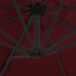 Dārza saulessargs ar tērauda kātu vidaXL, 300 cm, bordo sarkans cena un informācija | Saulessargi, markīzes un statīvi | 220.lv