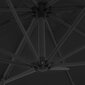 Dārza saulessargs ar tērauda kātu vidaXL, 250x250 cm, melns cena un informācija | Saulessargi, markīzes un statīvi | 220.lv