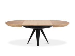 Раскладной стол Windsor & Co Magnus 130 см, коричневый/черный цена и информация | Кухонные и обеденные столы | 220.lv