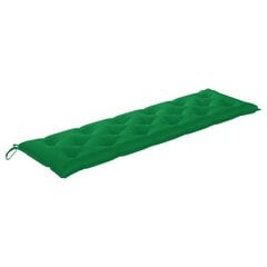 vidaXL dārza sola matracis, 180x50x7 cm, zaļš audums cena un informācija | Krēslu paliktņi | 220.lv