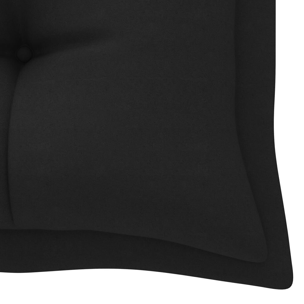 vidaXL dārza sola matracis, 180x50x7 cm, melns audums cena un informācija | Krēslu paliktņi | 220.lv