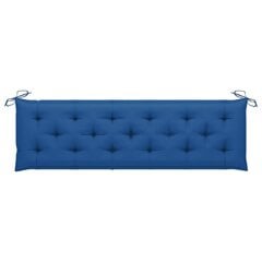 vidaXL dārza sola matracis, 180x50x7 cm, zils audums cena un informācija | Krēslu paliktņi | 220.lv