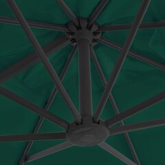 Dārza saulessargs ar alumīnija kātu vidaXL, zaļš, 300x300 cm цена и информация | Зонты, маркизы, стойки | 220.lv