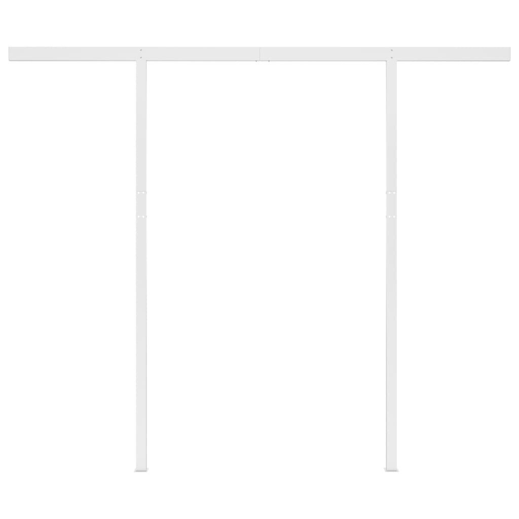 Izvelkama manuāla markīze ar stabiem vidaXL, 3,5x2,5m, oranža un brūna цена и информация | Saulessargi, markīzes un statīvi | 220.lv