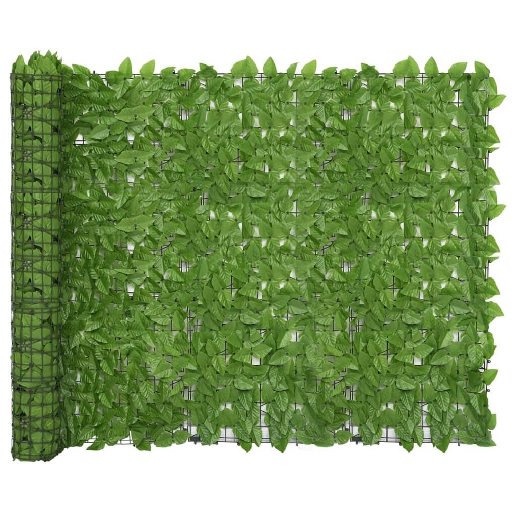 Balkona aizslietnis vidaXL, 600x150 cm, zaļš cena un informācija | Saulessargi, markīzes un statīvi | 220.lv