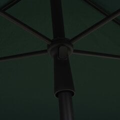 Dārza saulessargs ar kātu vidaXL, 210x140 cm, zaļš cena un informācija | Saulessargi, markīzes un statīvi | 220.lv