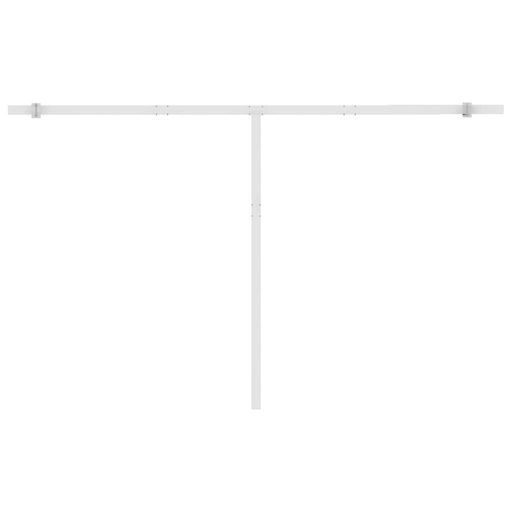 Automātiska markīze ar stabu vidaXL, 450x300 cm, zila/balta цена и информация | Saulessargi, markīzes un statīvi | 220.lv