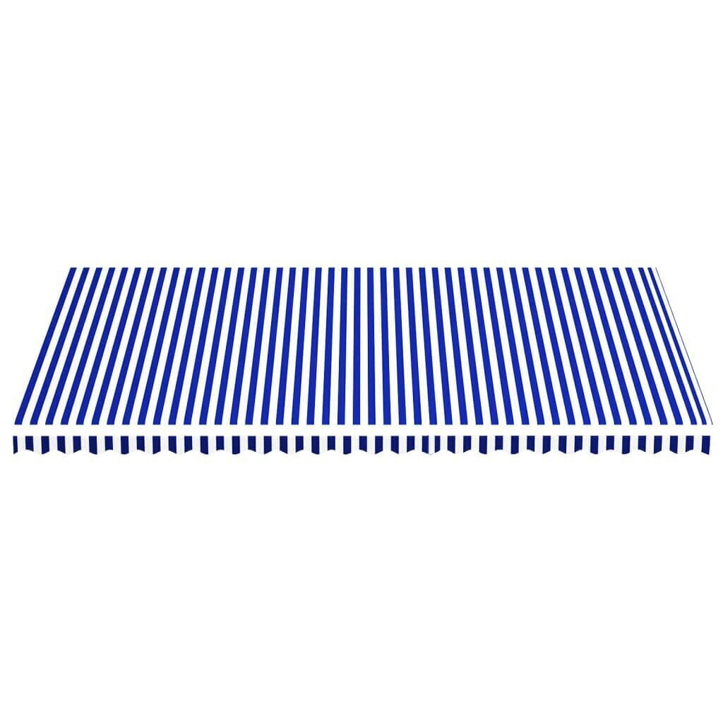 Nojumes maiņas jumts vidaXL, 6x3.5 m, zils ar baltu cena un informācija | Saulessargi, markīzes un statīvi | 220.lv