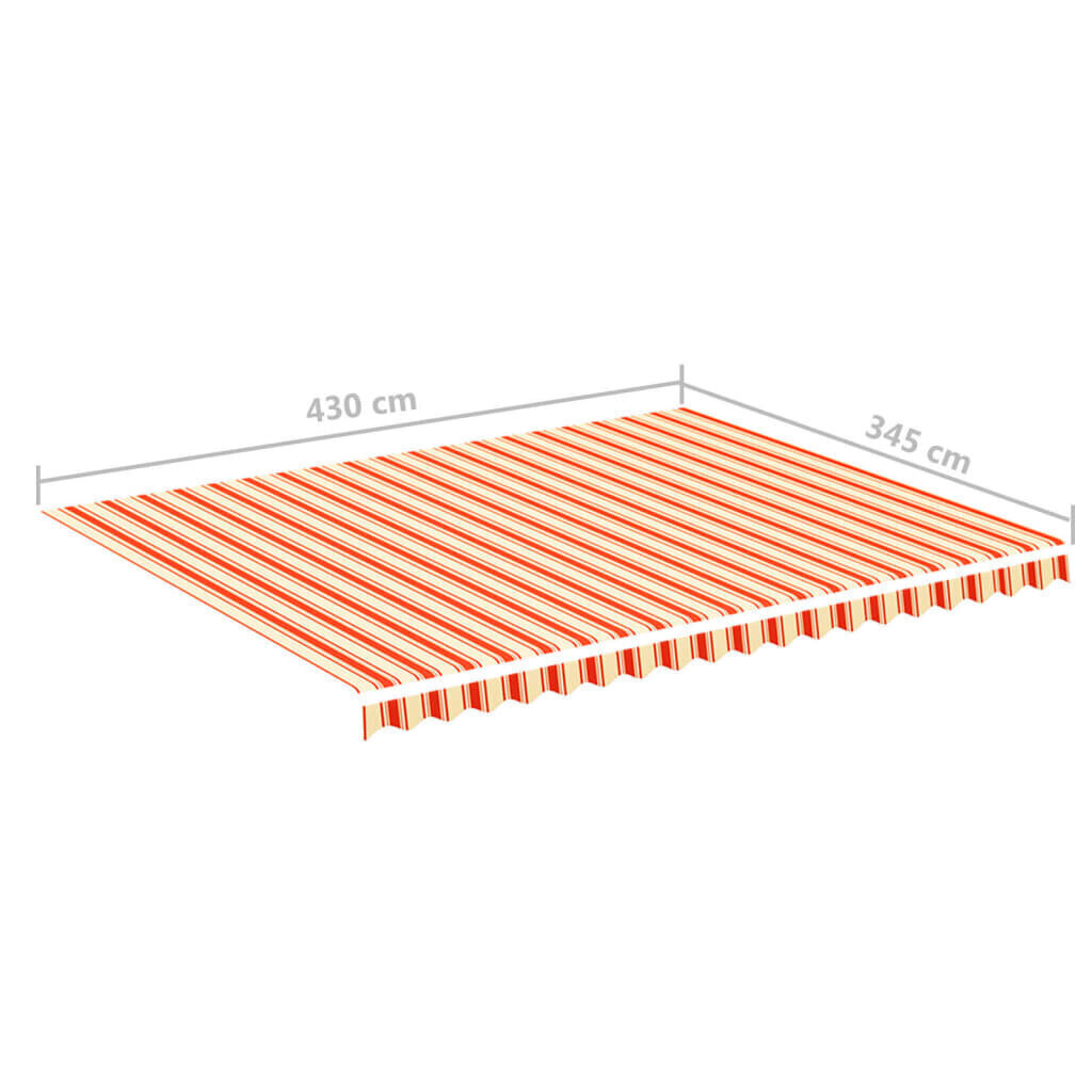 Nojumes maiņas jumts vidaXL, 4.5x3.5 m, dzeltens ar oranžu cena un informācija | Saulessargi, markīzes un statīvi | 220.lv