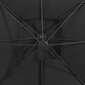 Dārza saulessargs ar divkāršu jumtu vidaXL, 300x300 cm, melns цена и информация | Saulessargi, markīzes un statīvi | 220.lv