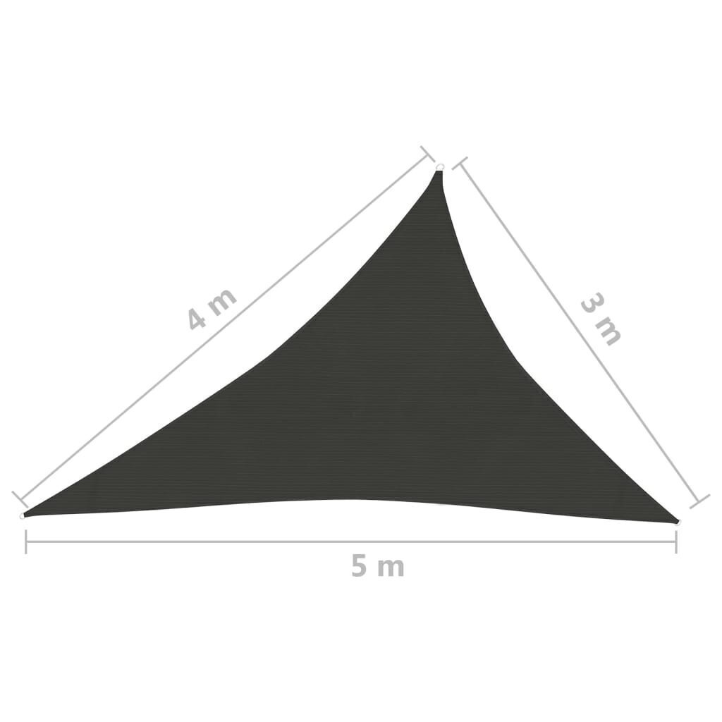 Saulessargs vidaXL, 3x4x5 m, melns cena un informācija | Saulessargi, markīzes un statīvi | 220.lv