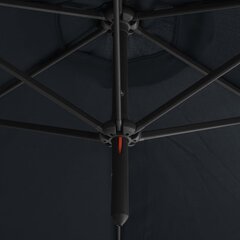 Dubultais saulessargs ar tērauda kātu vidaXL, 600 cm, antracītpelēks цена и информация | Зонты, маркизы, стойки | 220.lv