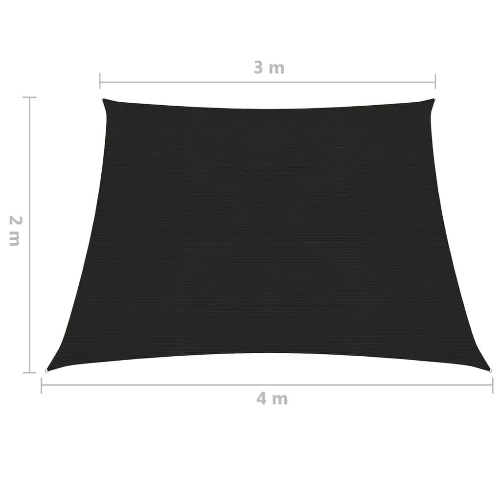 Saulessargs vidaXL, 3/4x2 m, melns cena un informācija | Saulessargi, markīzes un statīvi | 220.lv