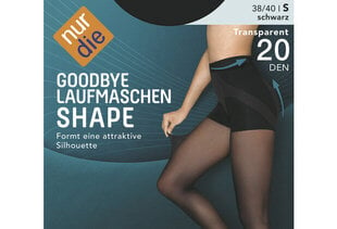 Sieviešu zeķubikses, Nur Die "Goodbye Laufmaschen SHAPE 20", melnā krāsā cena un informācija | Zeķubikses | 220.lv