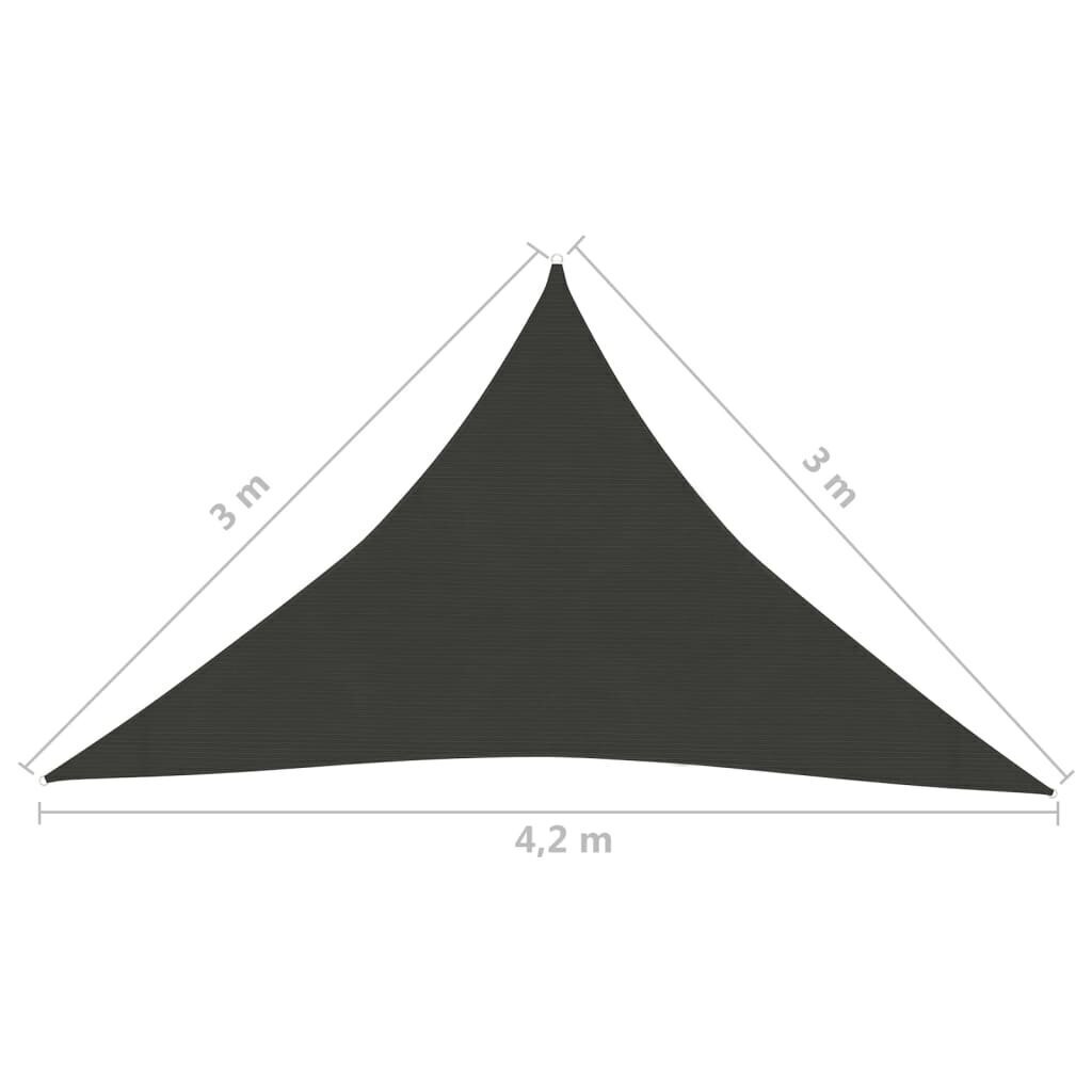 vidaXL saulessargs, 160 g/m², antracītpelēks, 3x3x4,2 m, HDPE цена и информация | Saulessargi, markīzes un statīvi | 220.lv