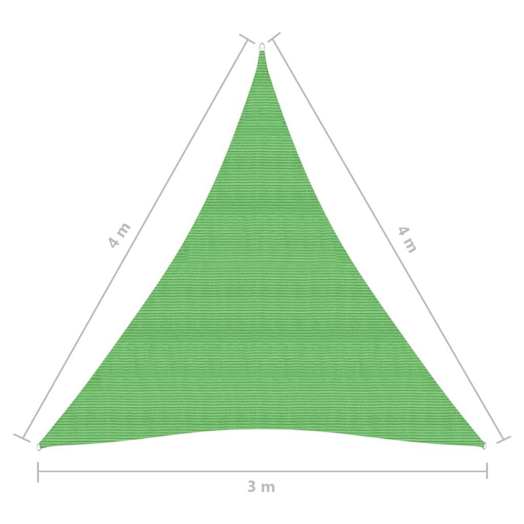 vidaXL saulessargs, 160 g/m², gaiši zaļš, 3x4x4 m, HDPE цена и информация | Saulessargi, markīzes un statīvi | 220.lv