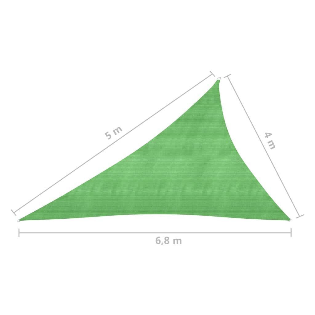 vidaXL saulessargs, 160 g/m², gaiši zaļš, 4x5x6,8 m, HDPE cena un informācija | Saulessargi, markīzes un statīvi | 220.lv