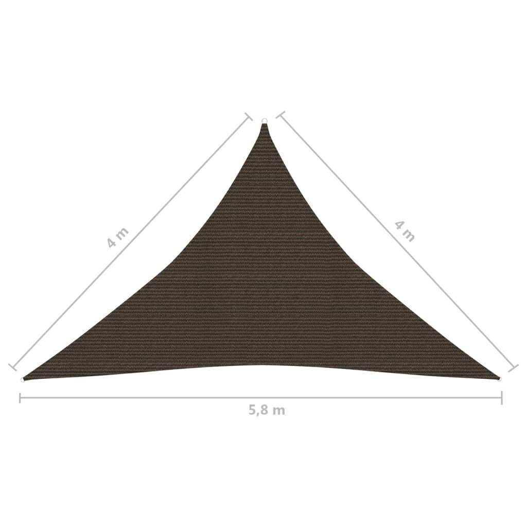 vidaXL saulessargs, 160 g/m², brūns, 4x4x5,8 m, HDPE cena un informācija | Saulessargi, markīzes un statīvi | 220.lv