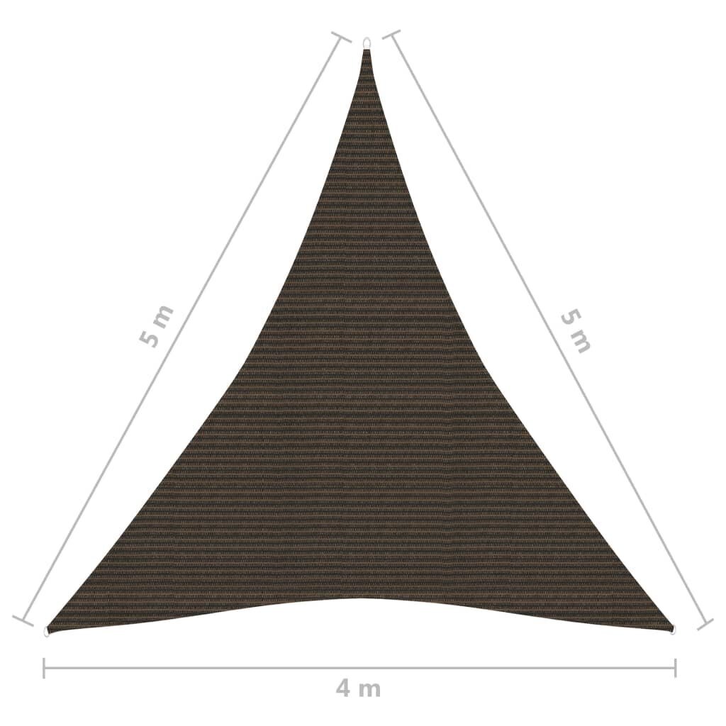 vidaXL saulessargs, 160 g/m², brūns, 4x5x5 m, HDPE cena un informācija | Saulessargi, markīzes un statīvi | 220.lv