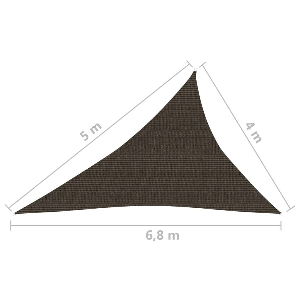 vidaXL saulessargs, 160 g/m², brūns, 4x5x6,8 m, HDPE cena un informācija | Saulessargi, markīzes un statīvi | 220.lv