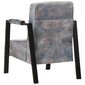 vidaXL atpūtas krēsls, 60x80x87 cm, pelēka dabīgā kazas āda цена и информация | Atpūtas krēsli | 220.lv