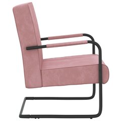 vidaXL konsoles krēsls, rozā samts cena un informācija | Atpūtas krēsli | 220.lv