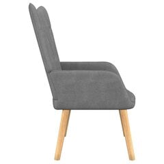 vidaXL atpūtas krēsls, tumši pelēks audums цена и информация | Кресла в гостиную | 220.lv