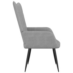 vidaXL atpūtas krēsls, gaiši pelēks audums cena un informācija | Atpūtas krēsli | 220.lv