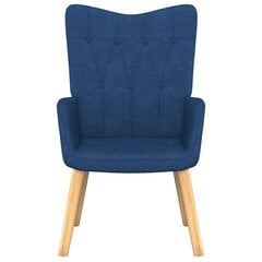 vidaXL atpūtas krēsls ar kāju balstu, zils audums цена и информация | Кресла в гостиную | 220.lv