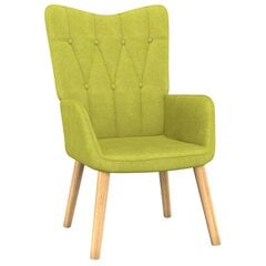 vidaXL atpūtas krēsls ar kāju balstu, zaļš audums цена и информация | Кресла в гостиную | 220.lv