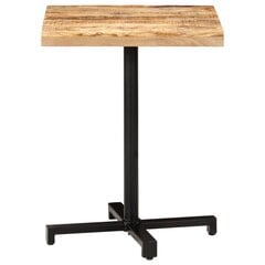 vidaXL bistro galds, 60x60x75 cm, kvadrāta, neapstrādāts mango koks cena un informācija | Virtuves galdi, ēdamgaldi | 220.lv