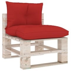 Palešu dīvāna matrači vidaXL, 2 gab., sarkani cena un informācija | Krēslu paliktņi | 220.lv