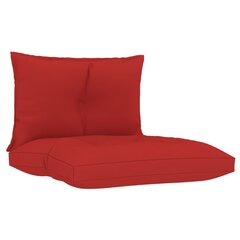 Palešu dīvāna matrači vidaXL, 2 gab., sarkani cena un informācija | Krēslu paliktņi | 220.lv