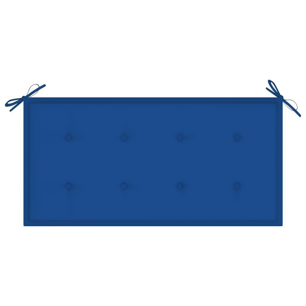 Dārza sola matracis vidaXL, 100x50x4 cm, koši zils cena un informācija | Krēslu paliktņi | 220.lv