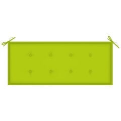 Dārza sola matracis vidaXL, 120x50x4 cm, spilgti zaļš цена и информация | Подушки, наволочки, чехлы | 220.lv