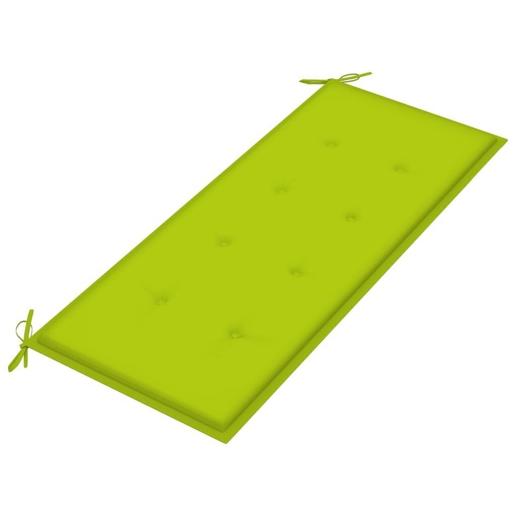 Dārza sola matracis vidaXL, 120x50x4 cm, spilgti zaļš cena un informācija | Krēslu paliktņi | 220.lv