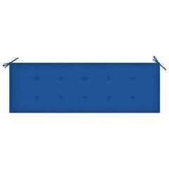 Dārza sola matracis vidaXL, 150x50x4 cm, koši zils cena un informācija | Krēslu paliktņi | 220.lv